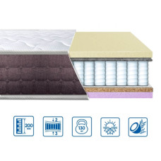 Матрац ортопедичний Eurosleep BRAVE SPRING MEMORY COCOS пружинний